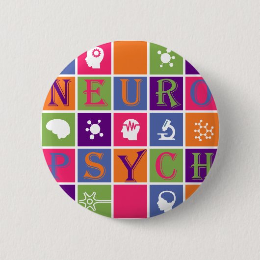 Badge Rond 5 Cm Neuropsychologie - cadeaux pour des (Devant)