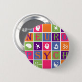 Badge Rond 5 Cm Neuropsychologie - cadeaux pour des (Devant & derrière)