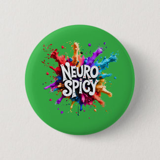 Badge Rond 5 Cm NEUROSPICY neurodiversity autism adhd dyslexia
