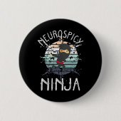 Badge Rond 5 Cm Neurospicy Ninja Sensibilisation sur l'autisme Neu (Devant)