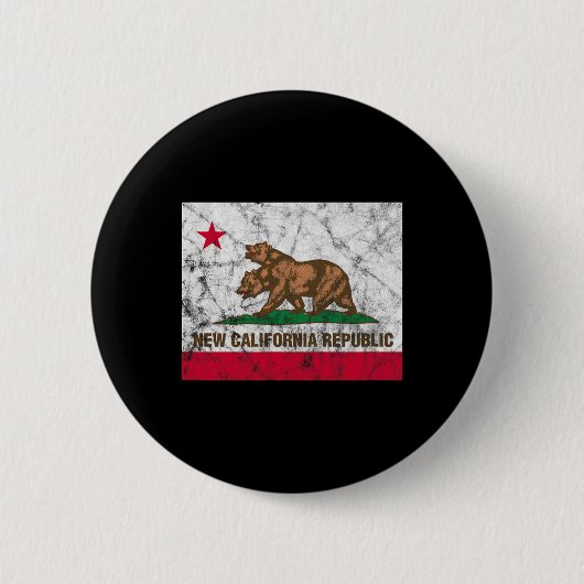 Badge Rond 5 Cm New California Republic Ncr State Distressed Flag (Devant)