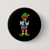 Badge Rond 5 Cm New Elf Xmas Matching Family Elf Squad Christmas (Devant)