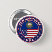 Badge Rond 5 Cm New Hampshire (Devant & derrière)
