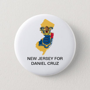 Badge Rond 5 Cm NEW JERSEY POUR Daniel Cruz Bouton du Sénat
