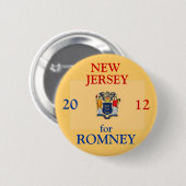 Badge Rond 5 Cm New Jersey pour Romney 2012 (Devant & derrière)