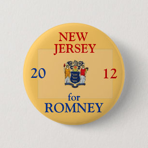 Badge Rond 5 Cm New Jersey pour Romney 2012