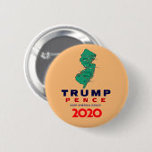 Badge Rond 5 Cm New Jersey pour Trump Pence 2020 (Devant & derrière)