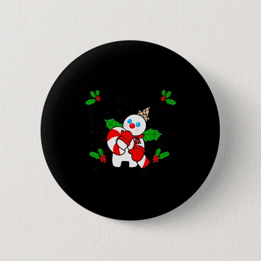 Badge Rond 5 Cm New Orleans Mr Bingle Christmas Tradition Snowman (Devant)
