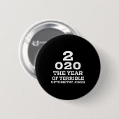 Badge Rond 5 Cm New Year 2020 And Bad Optometry Jokes Eye Chart (Devant & derrière)