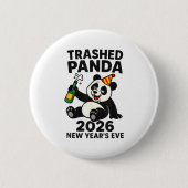 Badge Rond 5 Cm New Years Eve 2026 Trashed Panda Premium  (Devant)