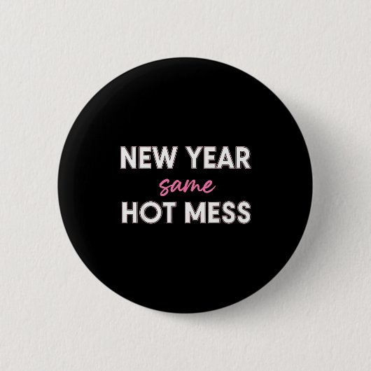 Badge Rond 5 Cm New Years Eve Outfits Women, Funny New Year Same M (Devant)