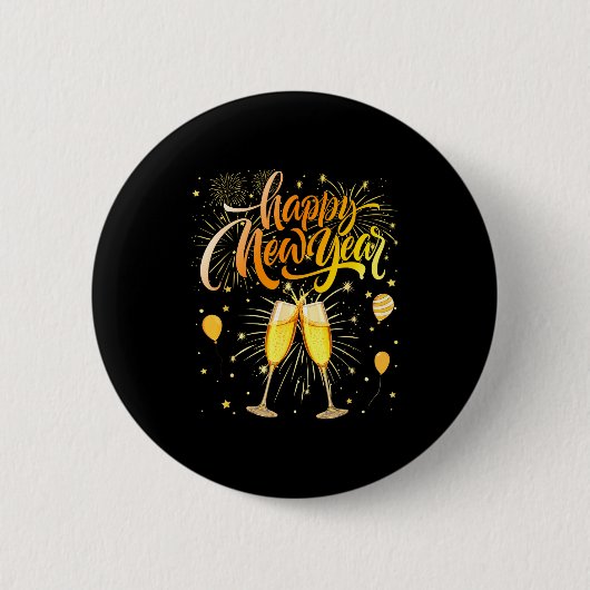Badge Rond 5 Cm New Years Eve Party Supplies Nye Matching Happy Ne (Devant)