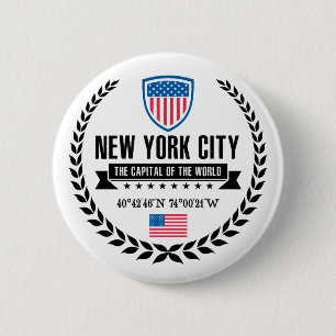Badge Rond 5 Cm New York