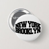 Badge Rond 5 Cm New York Brooklyn (Devant & derrière)