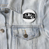 Badge Rond 5 Cm New York Brooklyn (En situation)