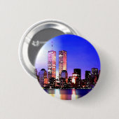 Badge Rond 5 Cm New York City la nuit (Devant & derrière)
