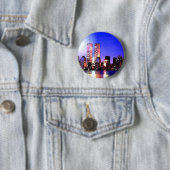 Badge Rond 5 Cm New York City la nuit (En situation)