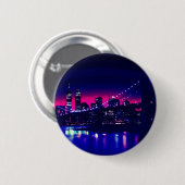 Badge Rond 5 Cm New York City la nuit (Devant & derrière)