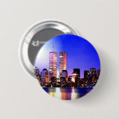 Badge Rond 5 Cm New York City la nuit (Devant & derrière)