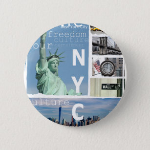 Badge Rond 5 Cm New York City Nyc
