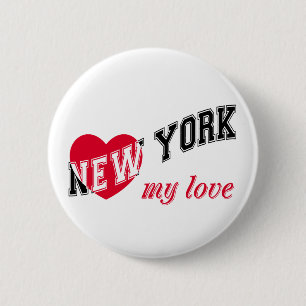 Badge Rond 5 Cm New York, mon amour