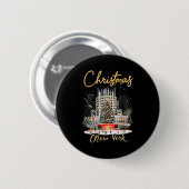 Badge Rond 5 Cm New York Ny Christmas Girl Trip Matching (Devant & derrière)