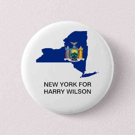 Badge Rond 5 Cm NEW YORK POUR Harry Wilson GOVERNOR BUTTON (Devant)