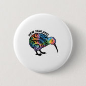 Badge Rond 5 Cm New Zealand Kiwi Bird (Devant)