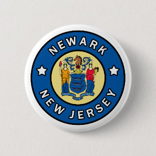 Badge Rond 5 Cm Newark New Jersey