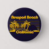 Badge Rond 5 Cm Newport Beach Californie (Devant)