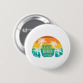 Badge Rond 5 Cm Newport Beach Retro (Devant & derrière)