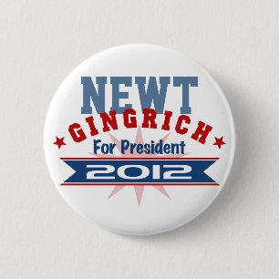 Badge Rond 5 Cm Newt Gingrich 2012