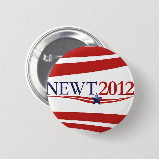 Badge Rond 5 Cm Newt Gingrich 2012 (Devant & derrière)