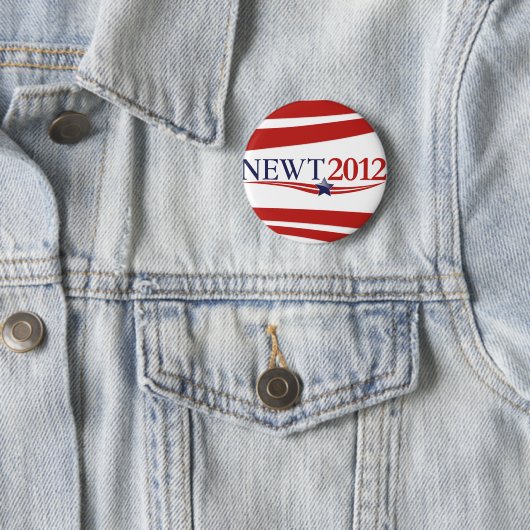 Badge Rond 5 Cm Newt Gingrich 2012 (En situation)