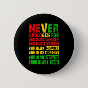 Badge Rond 5 Cm N'excusez jamais votre A Mois de l'histoire des No