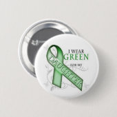 Badge Rond 5 Cm NF1, conscience de neurofibromatose - ruban vert (Devant & derrière)
