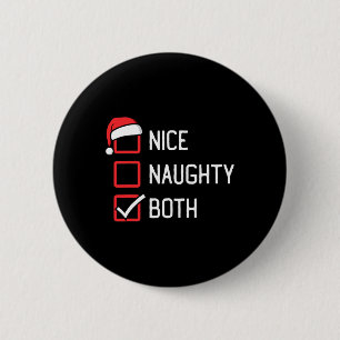 Badge Rond 5 Cm Nice Liste de vilains deux Noël