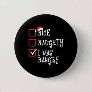 Badge Rond 5 Cm Nice Naughty J'Étais Hansé Drôle Noël Noël Hommes