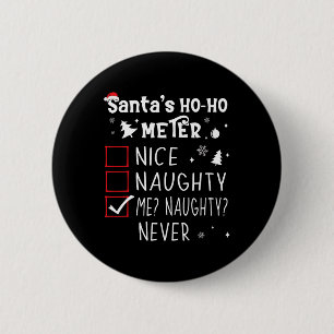 Badge Rond 5 Cm Nice Naughty Me Naughty Never Christmas Liste 1