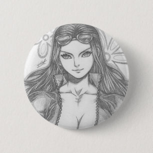 Badge Rond 5 Cm Nico Robin ~ Enfant du Diable