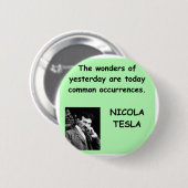 Badge Rond 5 Cm Nicola Tesla (Devant & derrière)