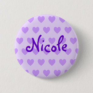 Badge Rond 5 Cm Nicole en violet