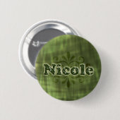 Badge Rond 5 Cm Nicole verte (Devant & derrière)