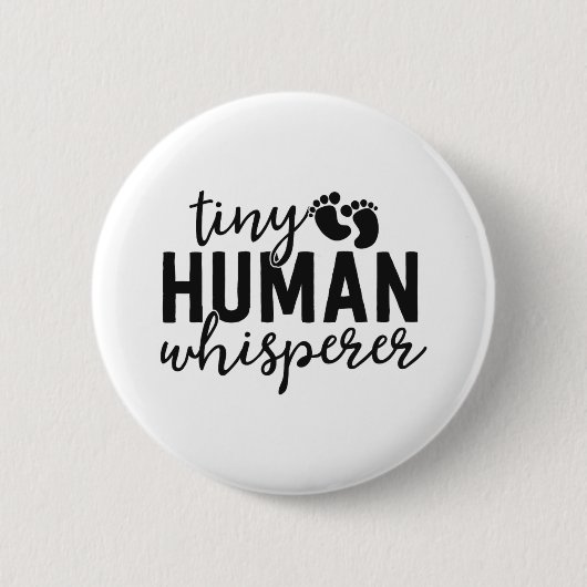 Badge Rond 5 Cm NICU Infirmière Cadeaux minuscules humains Whisper (Devant)