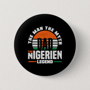Badge Rond 5 Cm Niger Nigérien Drapeau du Niger Fête des Pères