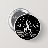 Badge Rond 5 Cm Night Campfire Adventure Pin (Devant & derrière)