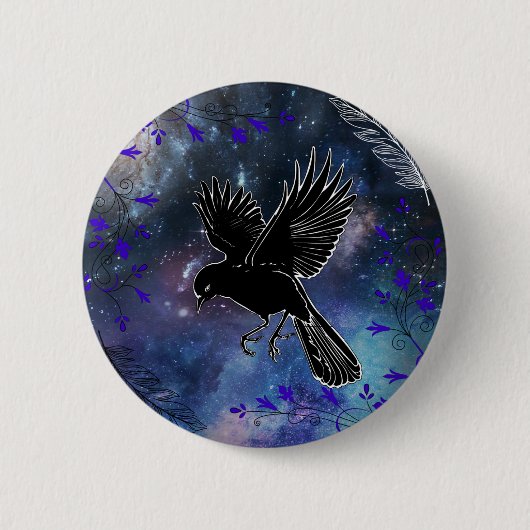 Badge Rond 5 Cm Night Raven (Devant)