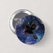 Badge Rond 5 Cm Night Raven (Devant & derrière)