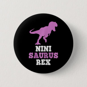 Badge Rond 5 Cm Nini-saurus Rex Dino Dinosaure Ninisaurus Drôle 