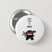 Badge Rond 5 Cm Ninja (Devant & derrière)